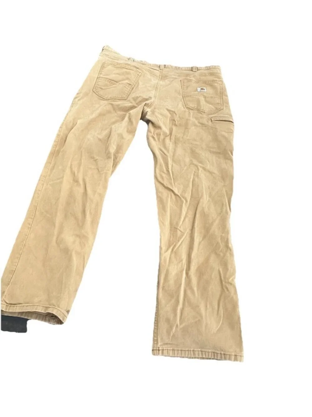 Carhartt Relaxed Fit Pants Tan Rugged Flex Canvas 42x32 Work Wear